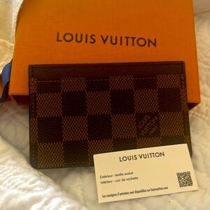 Louis Vuitton Damien Ebene Canvas Cardholder